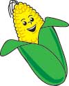 illustration of corn with happy face